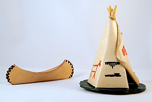 Teepee and Canoe