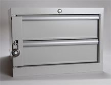 #C2DS Two Drawer Steel Storage Unit closed